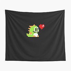 Pixel Bubble Bobble Classic Tapestry