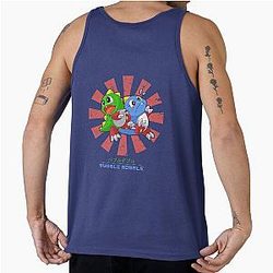 Bubble Bobble Retro Japanese Tank Top becomes: Bubble Bobble Japanese Tank Top