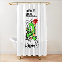 Bubble Bobble Japanese Shower Curtain