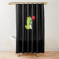Pixel Bubble Classic T-Shirt Shower Curtain