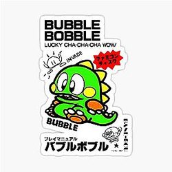 Bubble Bobble Japanese Sticker