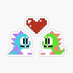 bubble bubble and bub love sticker