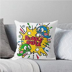 Bubble Bobble Throw Pillow