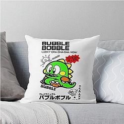 Bubble Bobble Throw Pillow