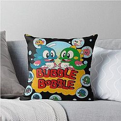 Bubble Bobble Throw Pillow