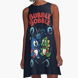 Bubble Bobble Classic Game A-Line Dress