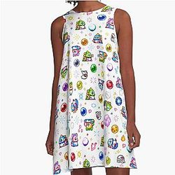 Bubble Bobble White A-Line Dress