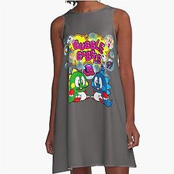 Bubble Bobble Retro A-Line Dress T-Shirt