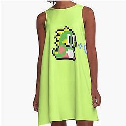 Bubble Bobble 8-Bit A-Line Dress
