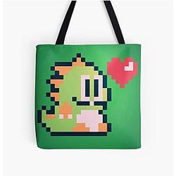 Pixel Bubble Bobble Tote Bag