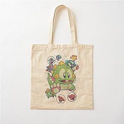 Bubble Bobble Vintage Action Cotton Tote Bag