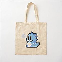 Pixel Bubble Bobble Cotton Tote Bag