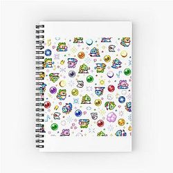 Bubble Bobble White Spiral Notebook