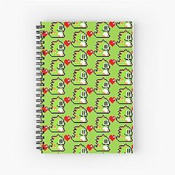 Pixel Bubble Bobble Spiral Notebook