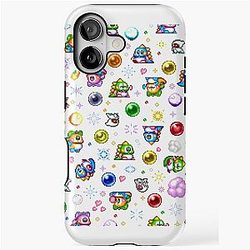 Bubble Bobble White iPhone Tough Case