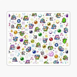 Bubble Bobble White Sticker