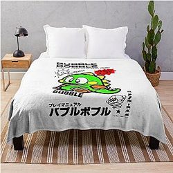 Bubble Bobble Japanese throw blanket