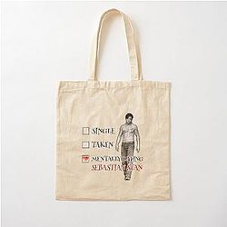 Sebastian Stan Mentally Dating Bucky Barnes Cotton Tote Bag