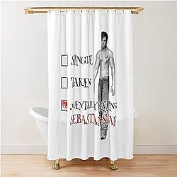 Sebastian Stan Mentally Dating Bucky Barnes Shower Curtain