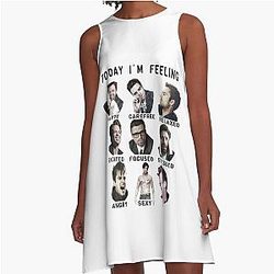 Sebastian Stan - Funny - Bucky Barnes Signature A-Line Dress