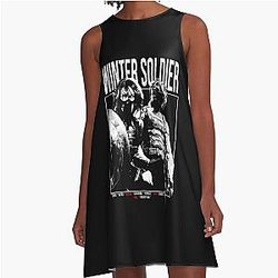 Bucky Barnes Winter Soldier Avengers Superhero A-Line Dress