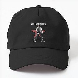 Bucky Barnes The Winter Soldier Red Star Original Print Dad Hat