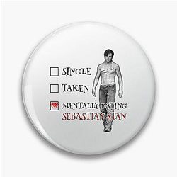Sebastian Stan Mentally Dating Bucky Barnes Pin