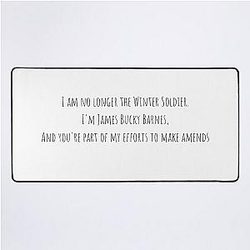 I'm James Bucky Barnes And You're Part of My Efforts to Make Amends Desk Mat