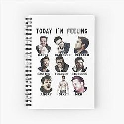 Sebastian Stan Bucky Barnes Signature Spiral Notebook