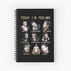 Sebastian Stan - Funny - Bucky Barnes - Gold Edition Spiral Notebook