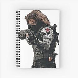 Winter Soldier Bucky Barnes Spiral Notebook