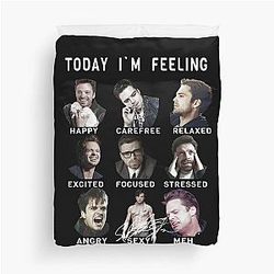 Sebastian Stan Funny Bucky Barnes Duvet Cover