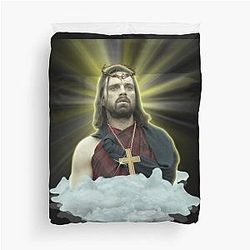 Sebastian Stan as Jesus - Bucky Barnes Duvet Cover
