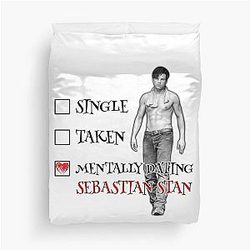 Sebastian Stan Mentally Dates Bucky Barnes Duvet Cover