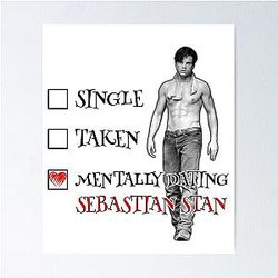Sebastian Stan Mentally Dating Bucky Barnes Poster
