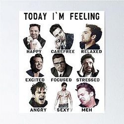 Sebastian Stan - Funny Feelings - Bucky Barnes Signature Poster