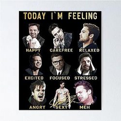 Sebastian Stan Funny Feelings Gold Edition Poster