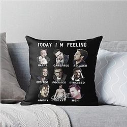 Sebastian Stan - Funny Feelings Bucky Barnes Throw Pillow