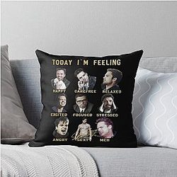 Sebastian Stan - Funny Feelings - Bucky Barnes Gold Edition Throw Pillow