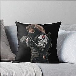 Winter Soldier Bucky Barnes Throw Pillow