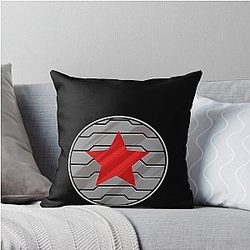 Bucky Barnes Winter Soldier Emblem Throw Pillow 

 There were no extra characters or words to remove
