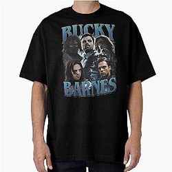Bucky Barnes Thunderbolts Winter Soldier Sebastian Stan Avengers Superhero Oversized T-Shirt