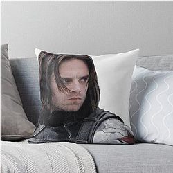 Bucky Barnes Winter Soldier Throw Pillow