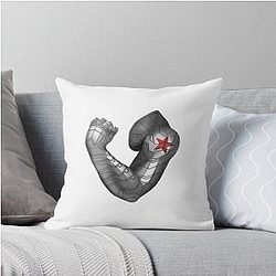 Marvel Winter Soldier Bucky Barnes Metal Arm Throw Pillow