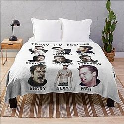Sebastian Stan - Funny Signature Throw Blanket Bucky Barnes