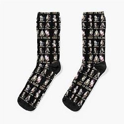 Sebastian Stan Funny Bucky Barnes Gold Edition Socks