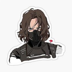 Bucky Barnes drawing Sticker