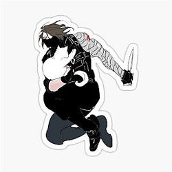 Bucky Barnes White Cat Sticker