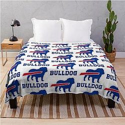 Buffalo Bills English Bulldog Throw Blanket