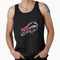 Buffalo Bills Logo Brush Splash Fan Art Design Tank Top